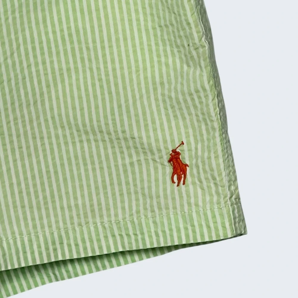 Polo Ralph Lauren Men's Traveler Seersucker‎ Swim Trunks Sz L Old Money Prep